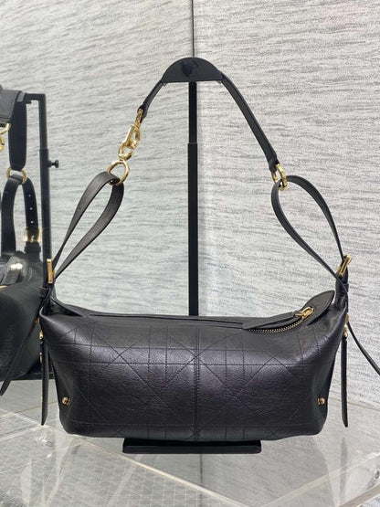 Alma Gold Leather Hobo Bag