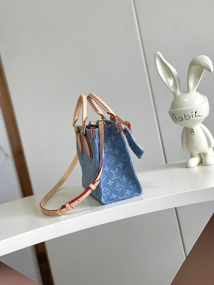 OnTheGo Blue Woven Denim Shoulder Bag