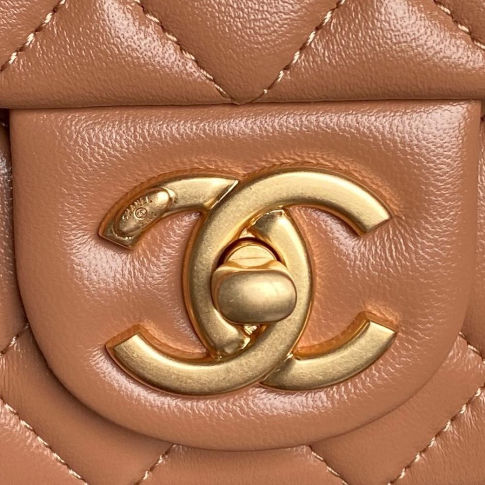 Gold Top Handle Bag
