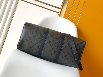 Monogram Leather Travel Bag