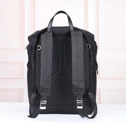 Modern Italian-Inspired Nylon Top Handle Bag