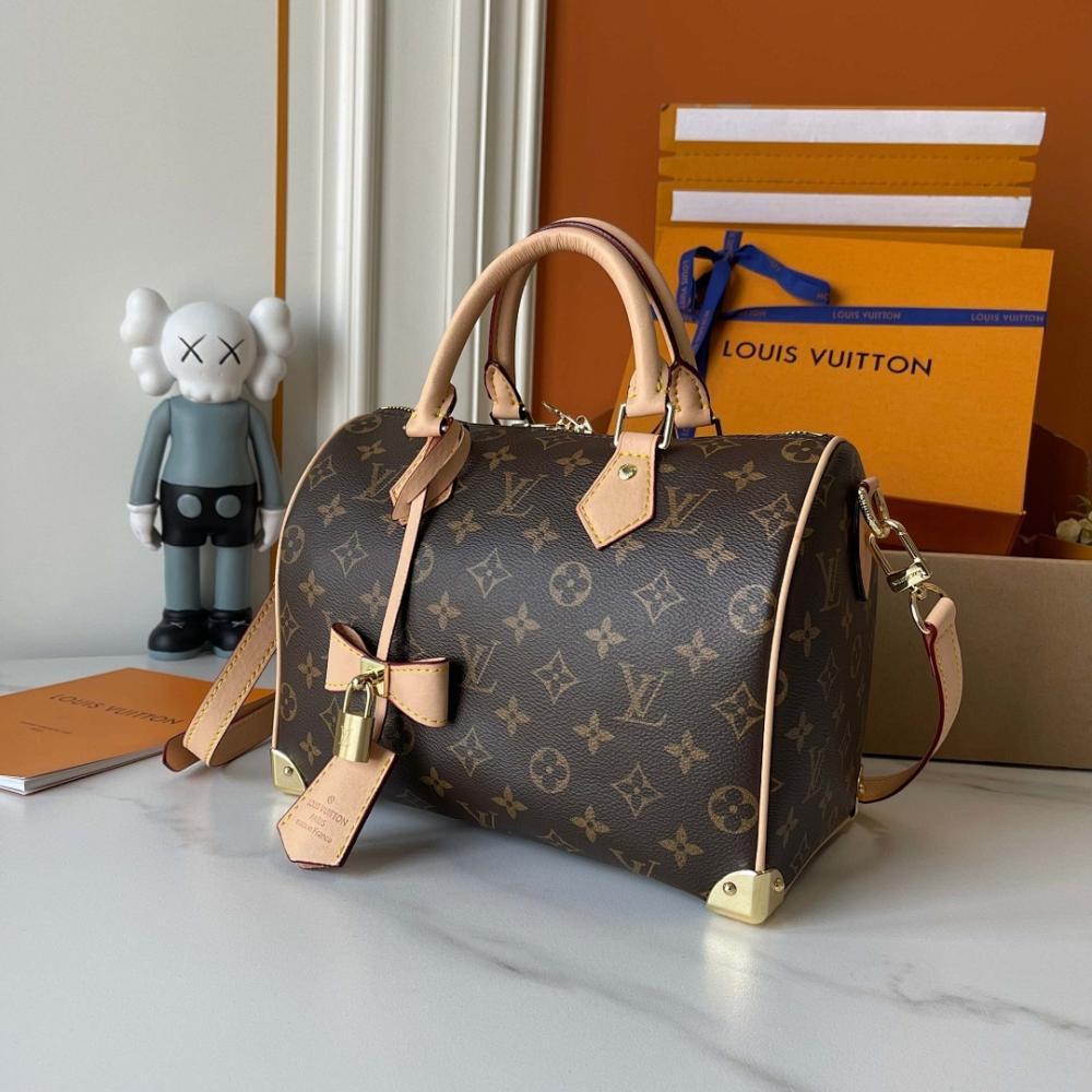 Speedy Monogram Leather Crossbody Bag