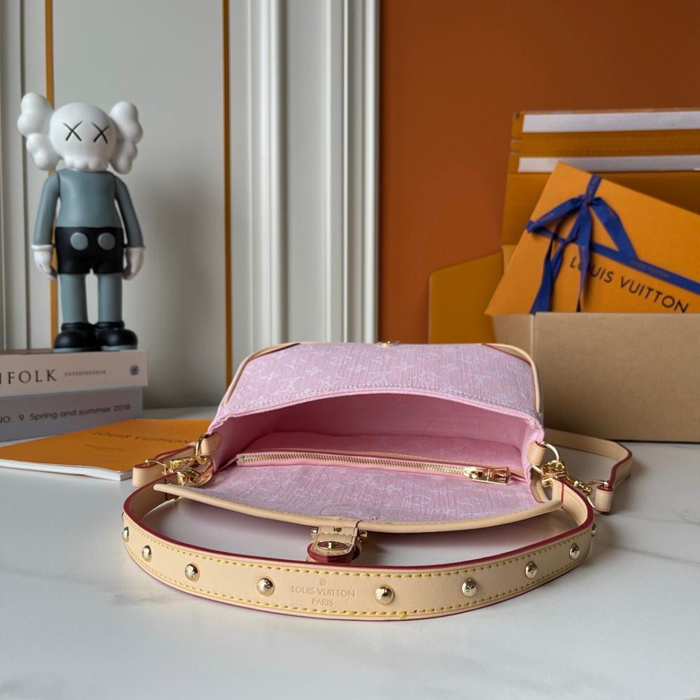 Diane Embroidered Denim Shoulder Bag