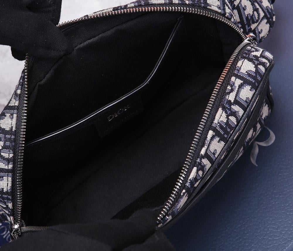 Elegant Refined Black Printed Calfskin Shoulder Bag