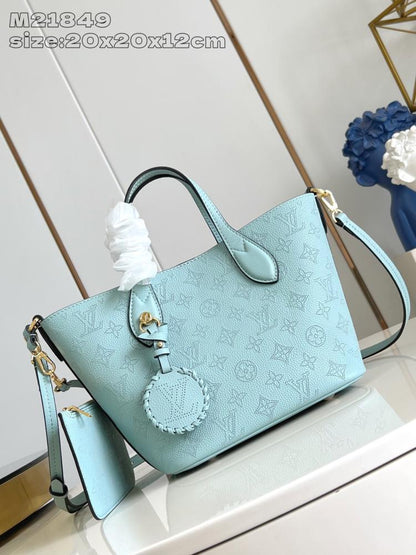 Woven Leather Top Handle Bag