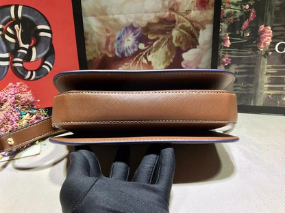 Modern Italian-Inspired Brown Leather Crossbody Bag