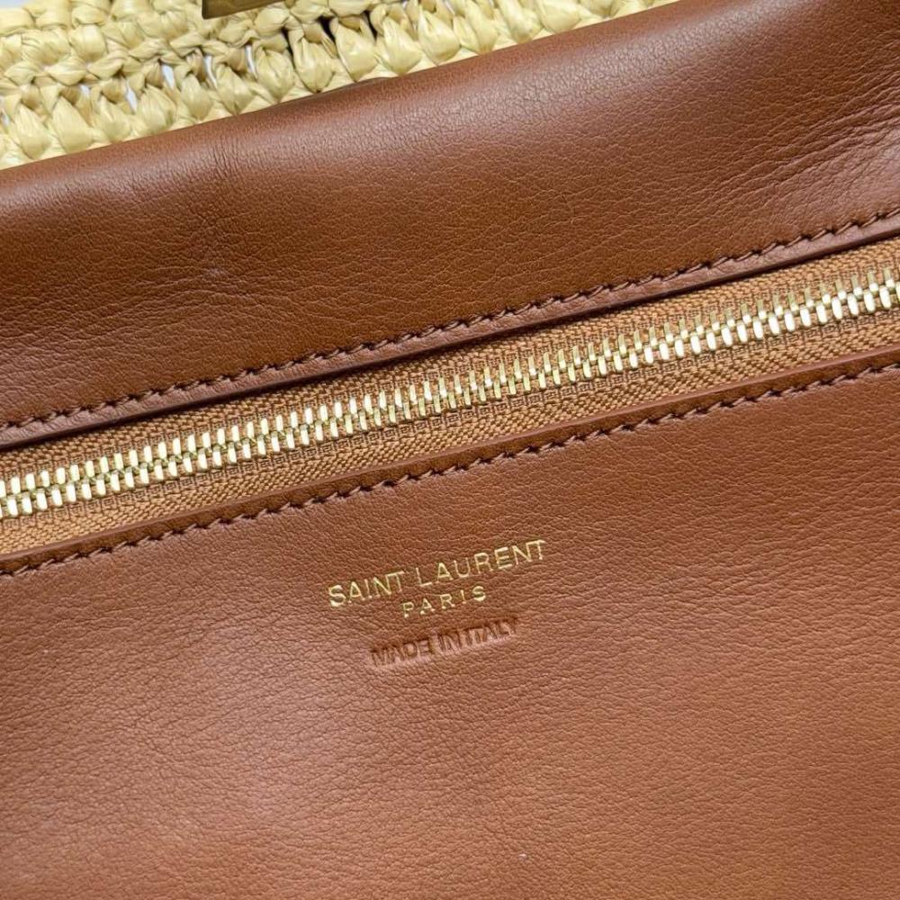 Woven Leather Top Handle Bag