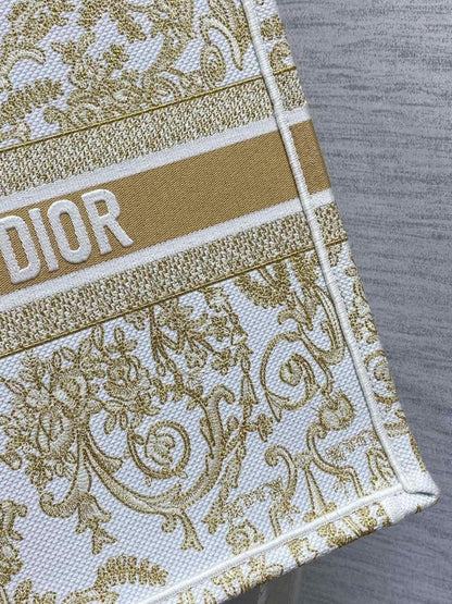 Gold Embroidered Tote Bag