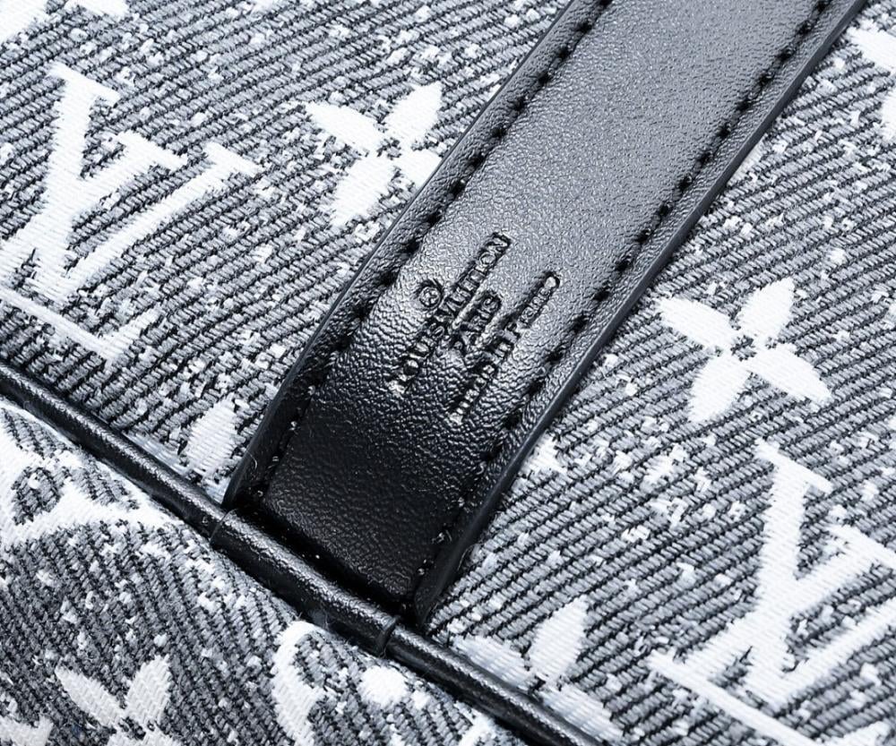 Luxury Refined Monogram Denim Top Handle Bag