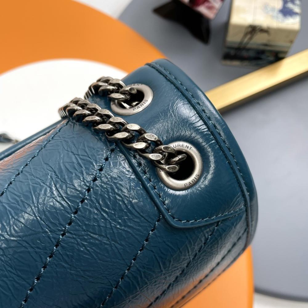 Silver Leather Shoulder Bag