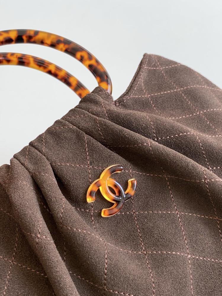 Suede Top Handle Bag