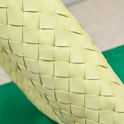 Woven Leather Top Handle Bag