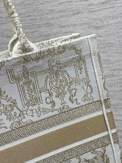 Gold Embroidered Tote Bag