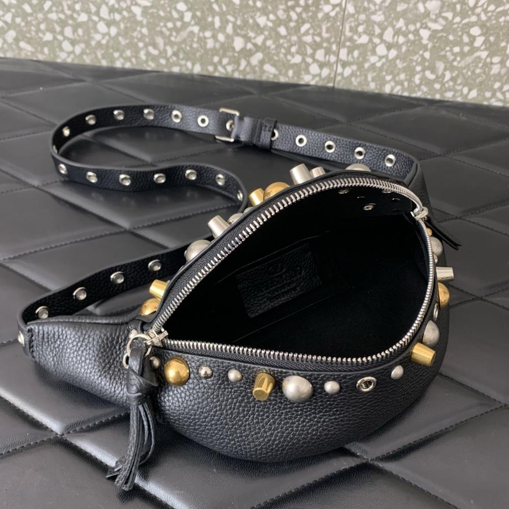 Studded Leather Crossbody Bag