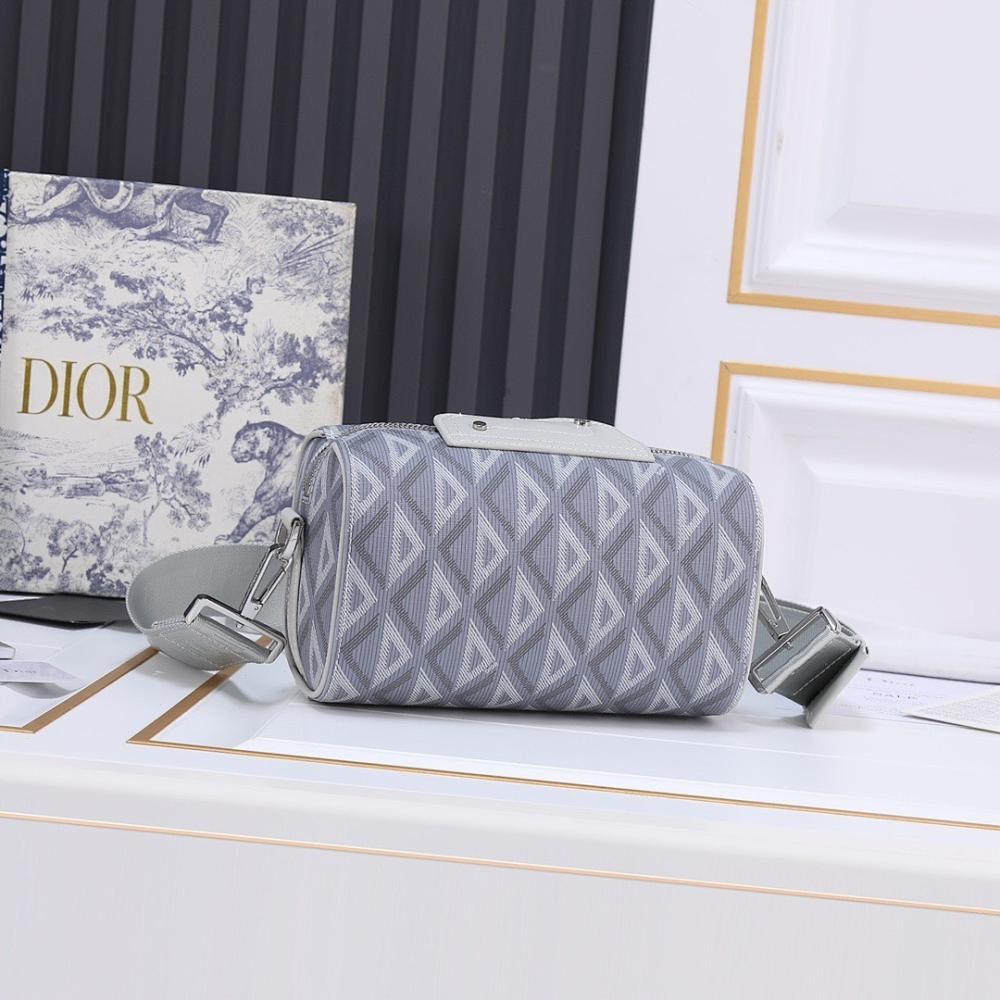 Stylish Refined Grey Leather Crossbody Bag