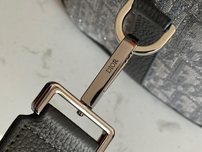 Elegant Refined Black Printed Calfskin Shoulder Bag