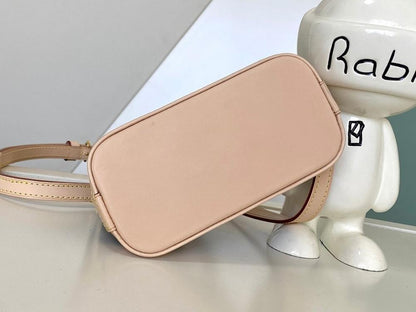 Alma Monogram Leather Shoulder Bag
