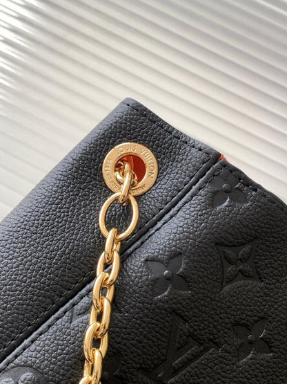 Modern Italian-Inspired Monogram Leather Shoulder Bag
