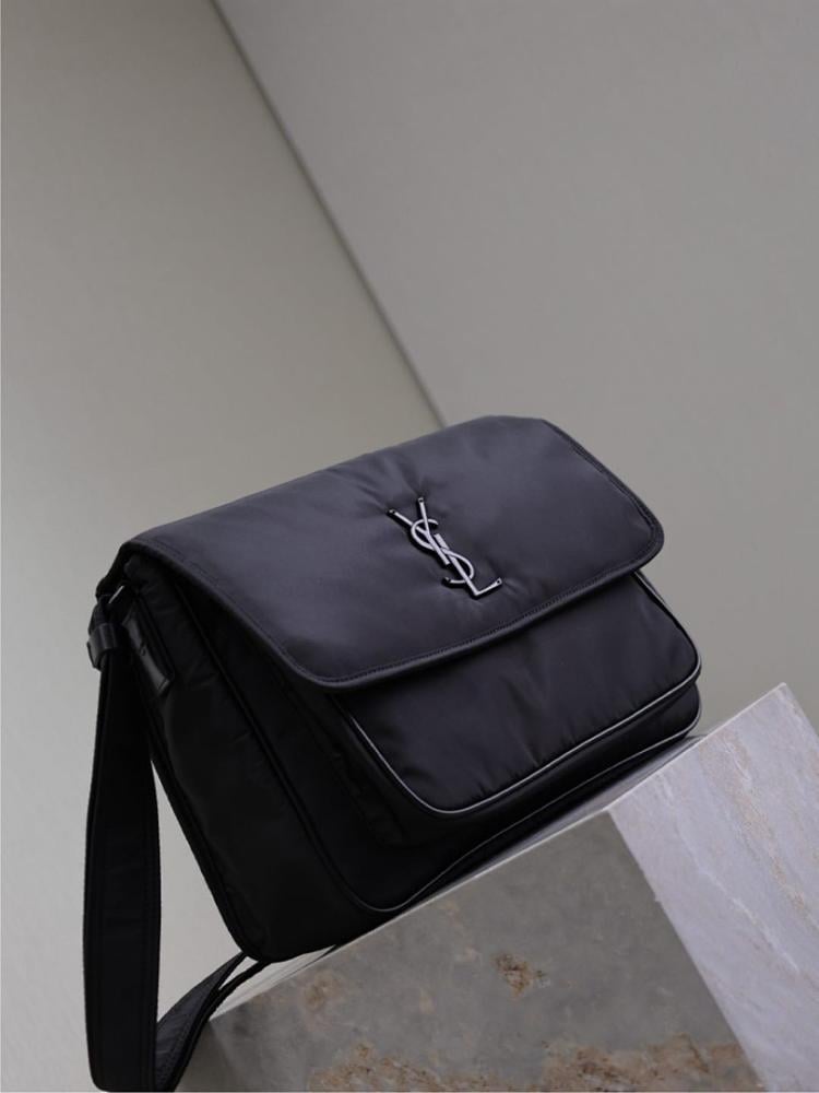 Classic Luxury Black Nylon Crossbody Bag