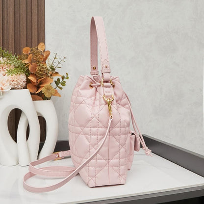 Stylish Refined Gold Lambskin Shoulder Bag