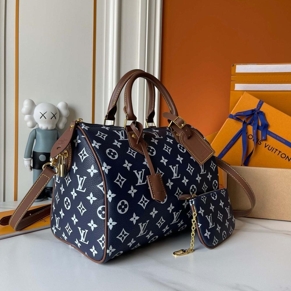Speedy P9 Bandouliere Monogram Leather Top Handle Bag