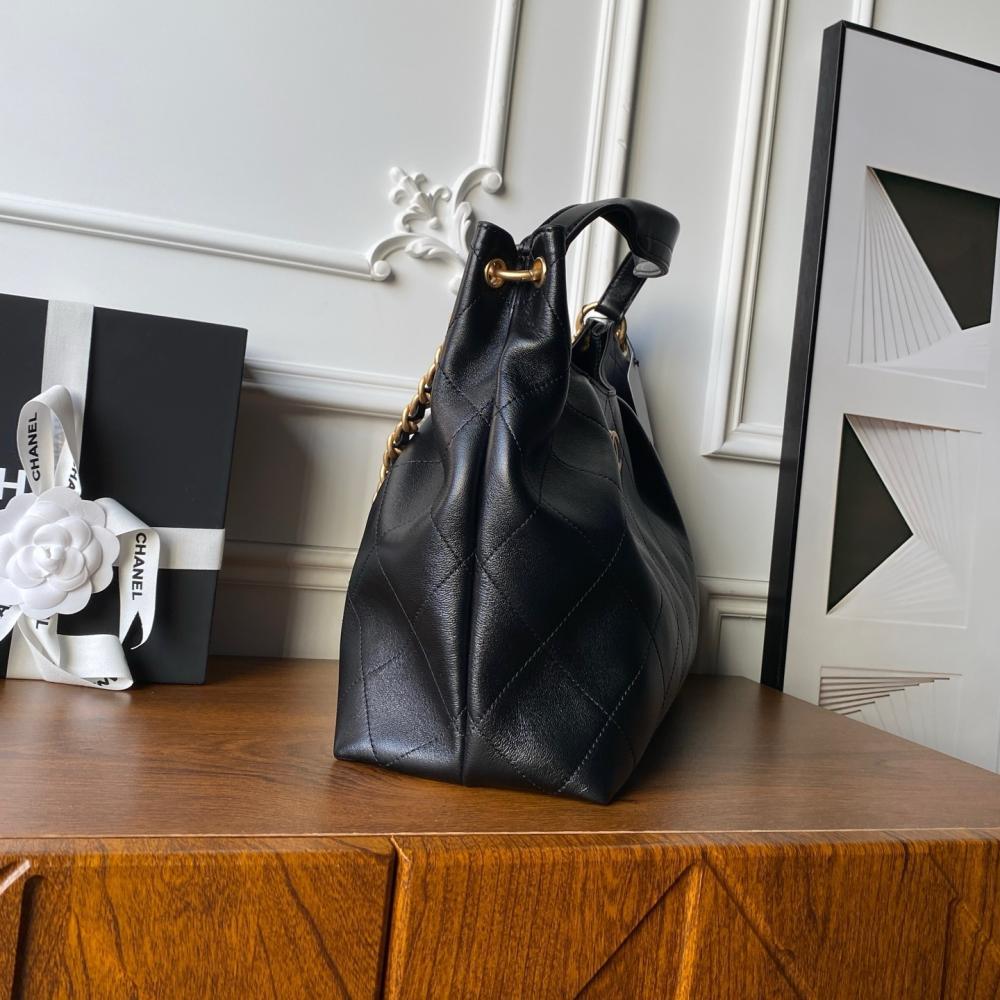 Gold Calfskin Hobo Bag