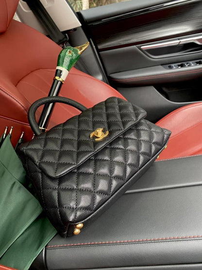 Leather Top Handle Bag