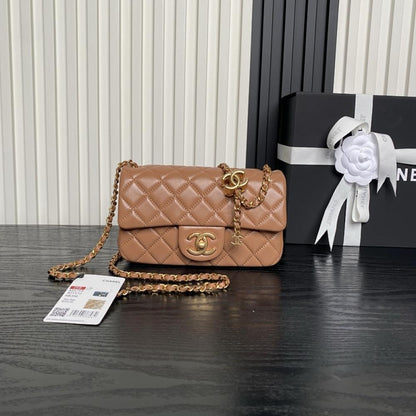 Gold Top Handle Bag