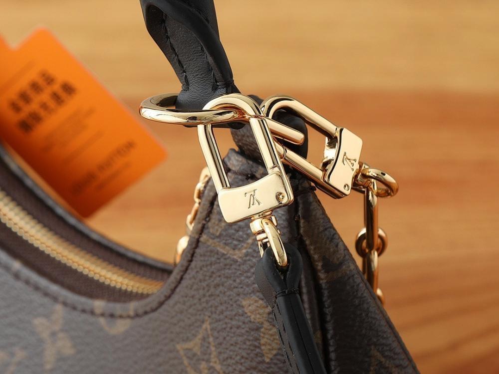 Italian-Inspired Elegant Monogram Leather Shoulder Bag