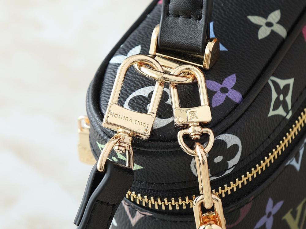 Modern Refined Monogram Leather Crossbody Bag