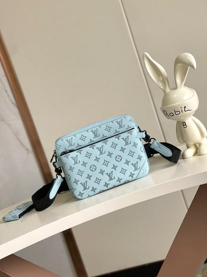 Elegant Stylish Monogram Leather Shoulder Bag