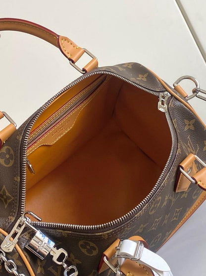 Stylish Refined Monogram Leather Shoulder Bag