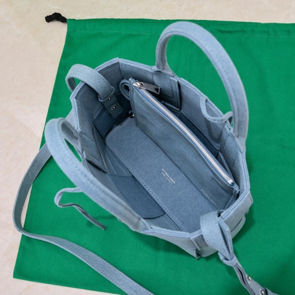 Modern Denim Top Handle Bag