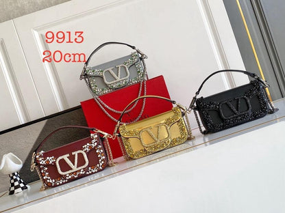 Modern Elegant Crystal-Embellished Leather Shoulder Bag – Special Edition