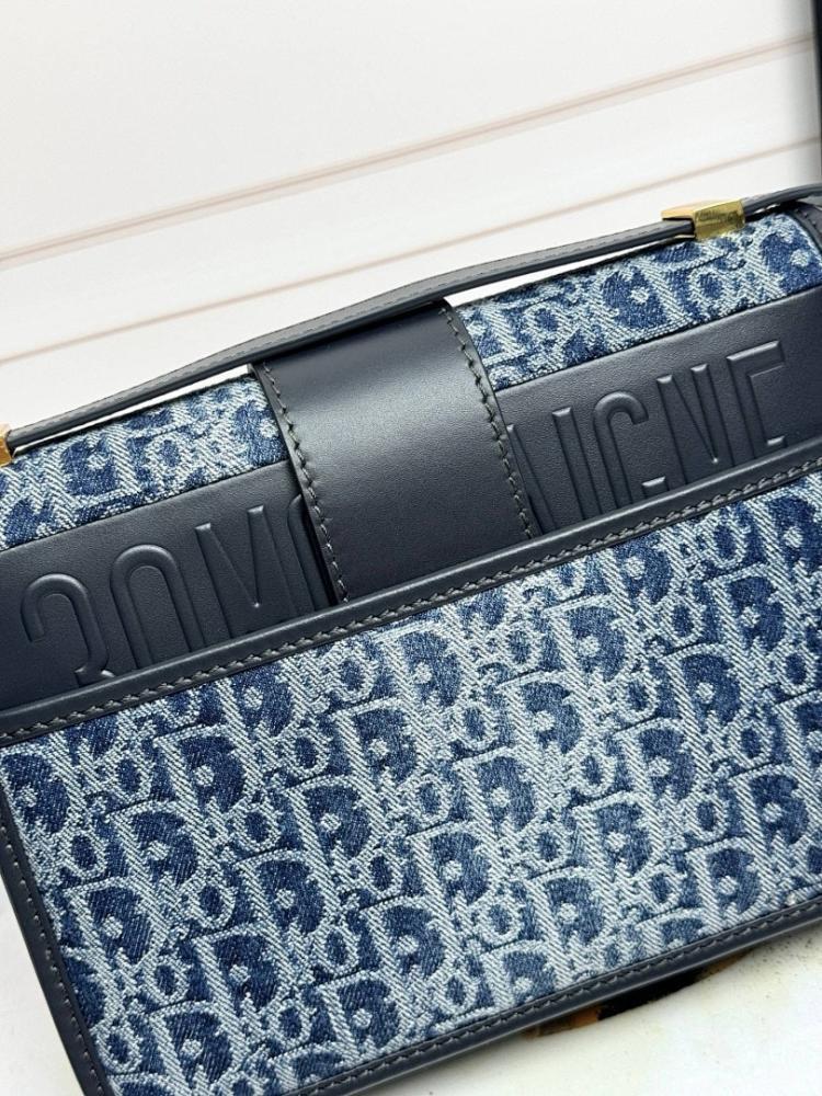 Luxury Stylish Blue Calfskin Shoulder Bag