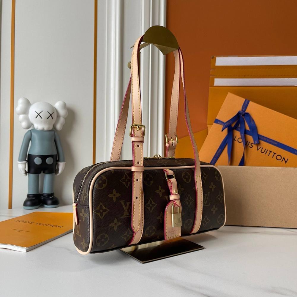 Stylish Monogram Leather Top Handle Bag – Limited Edition