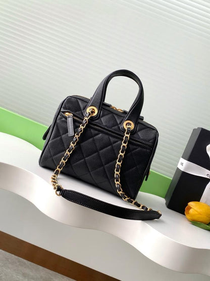 Classic Leather Top Handle Bag