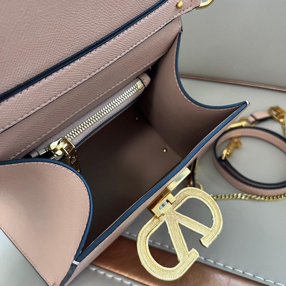 Garavani VSLING Crystal-Embellished Calfskin Shoulder Bag