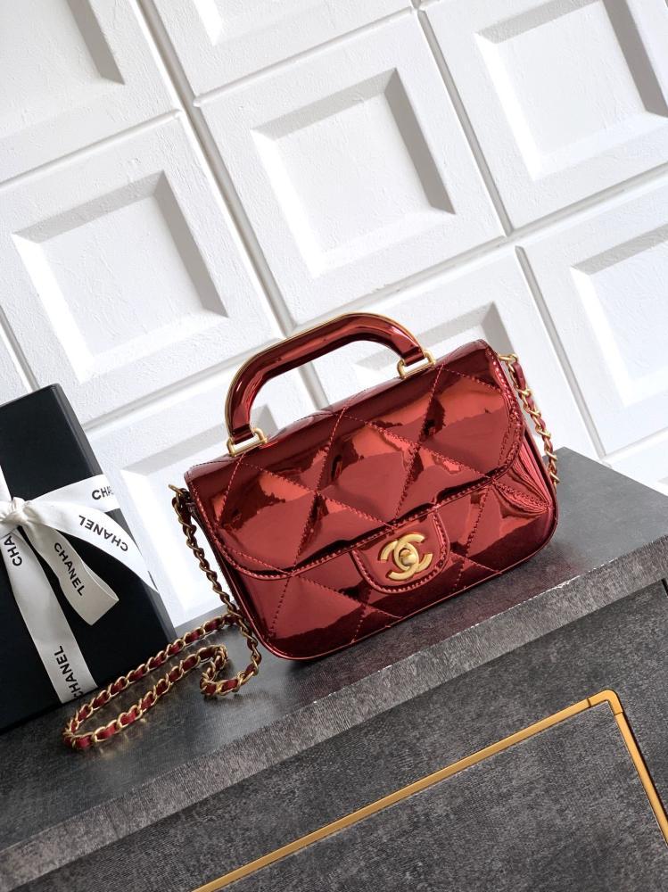 Gold Top Handle Bag