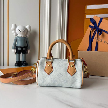 Speedy Monogram Leather Shoulder Bag
