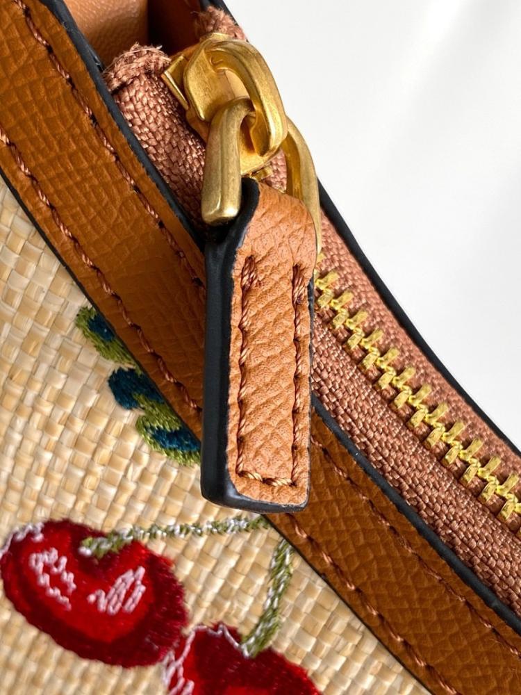 Classic Brown Embroidered Leather Bag – Limited Edition