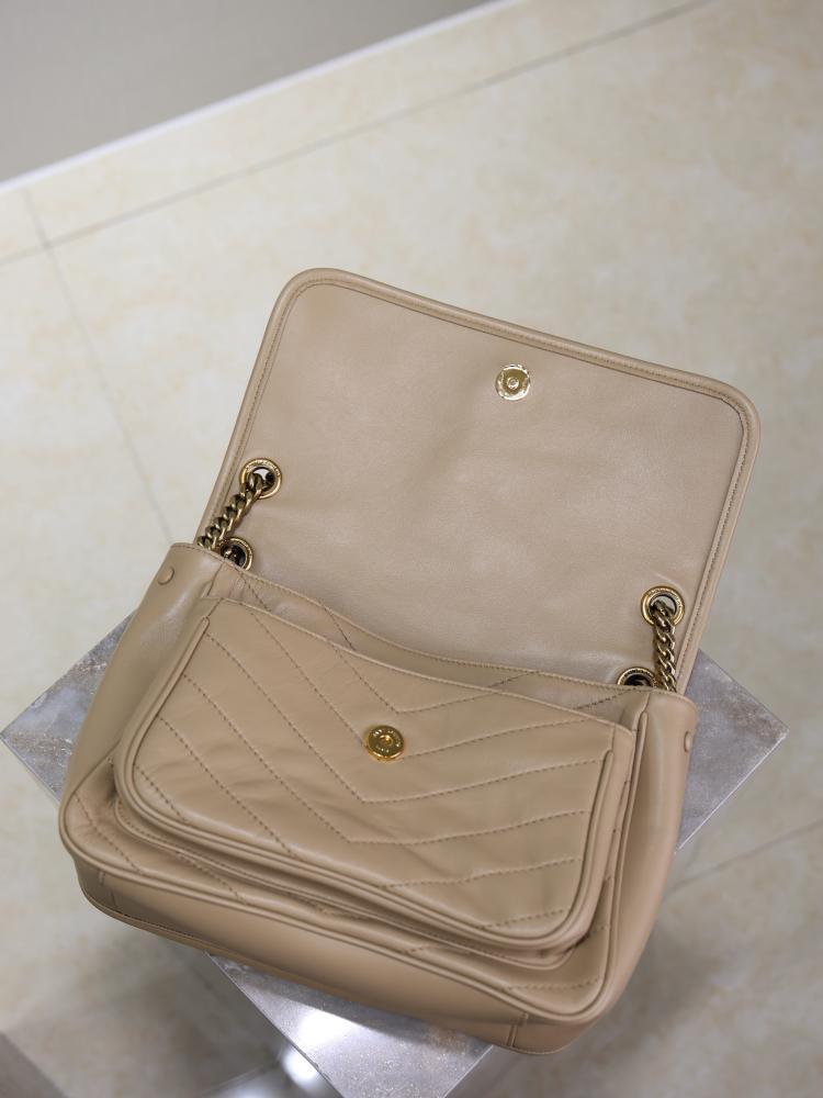 Gold Lambskin Top Handle Bag