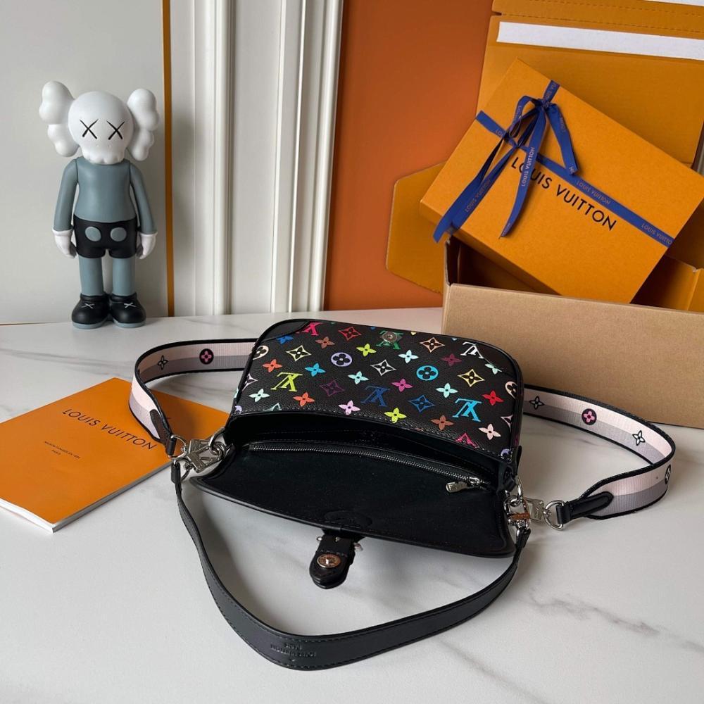 Diane Embroidered Leather Shoulder Bag