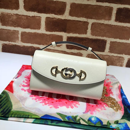 White Leather Top Handle Bag