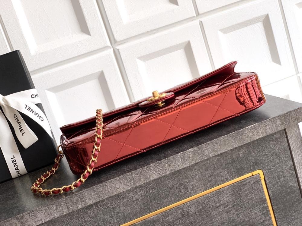 Gold Leather Top Handle Bag