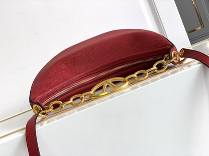 Elegant Stylish Gold Lambskin Shoulder Bag