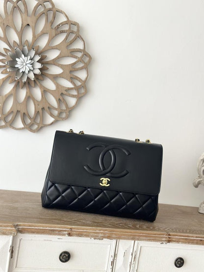 Luxury Lambskin Top Handle Bag