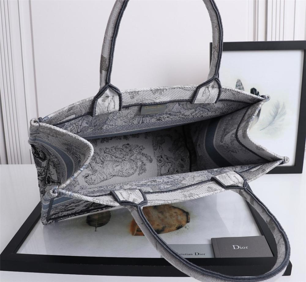 Modern Black Embroidered Tote Bag