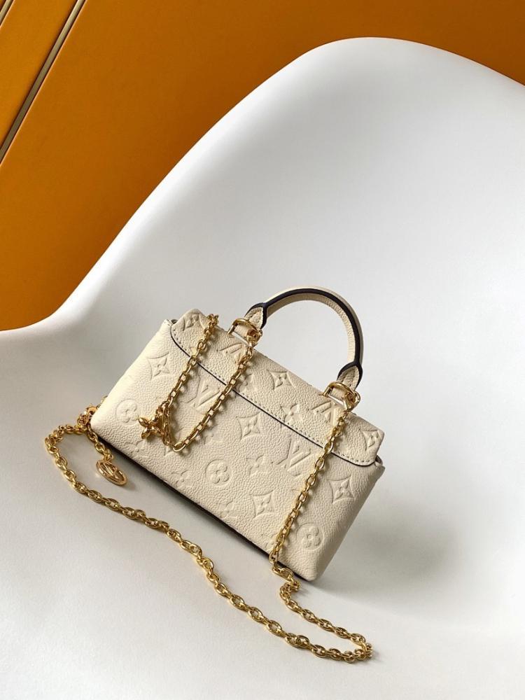 Classic Refined Monogram Leather Shoulder Bag
