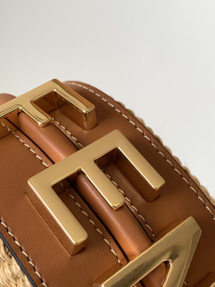 Gold Woven Top Handle Bag